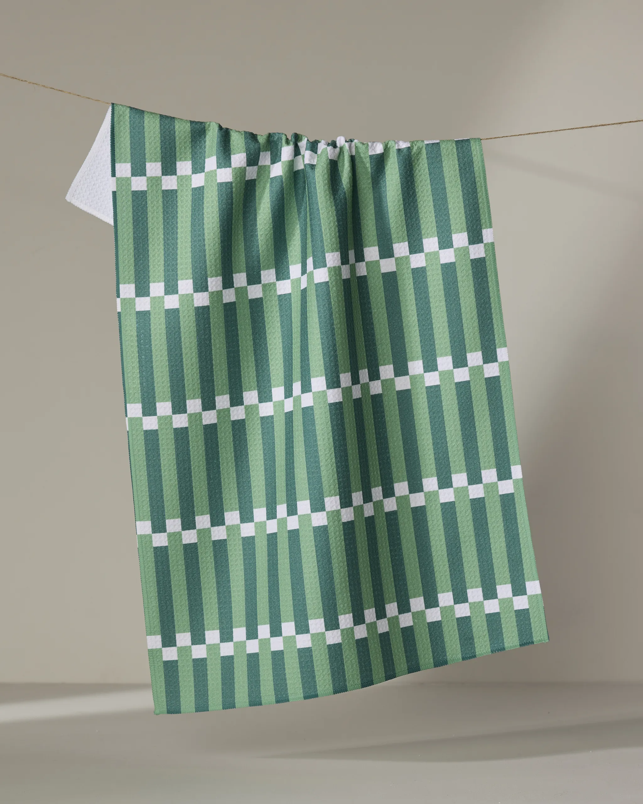 Stripe Block - Greens